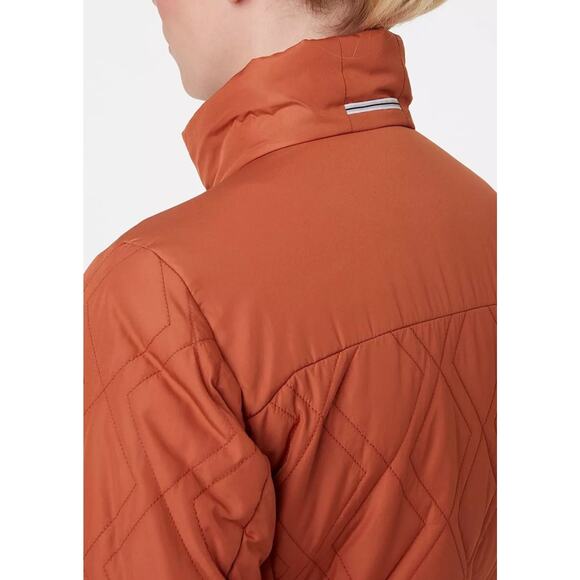 Helly Hansen Canyon Red Orange Quilted Insulator Jacket Size Medium Outdoorsy - Picture 3 of 14